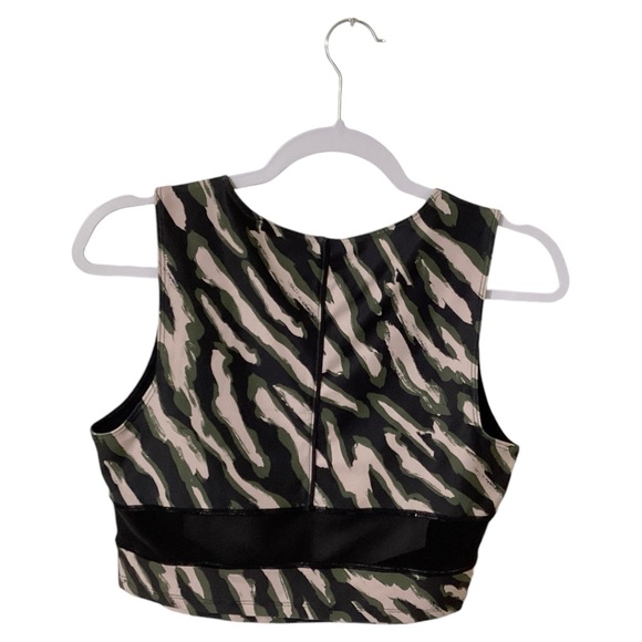 Citrine Glow Geometric Unpadded Spandex Sports Bra Size Large - Picture 2 of 11